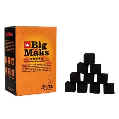 Уголь для кальяна Big Maks 1кг 26мм в наличии. Якутск. Купить сейчас! XB store