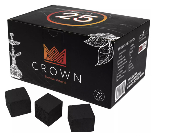 Уголь для кальяна Crown 1кг 25мм